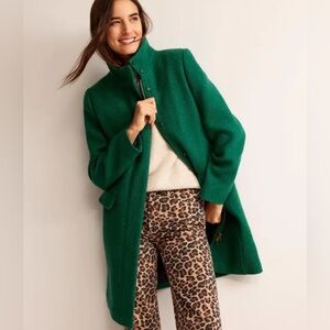 Boden Winchester Textured Coat NWT in Emerald Size 14
